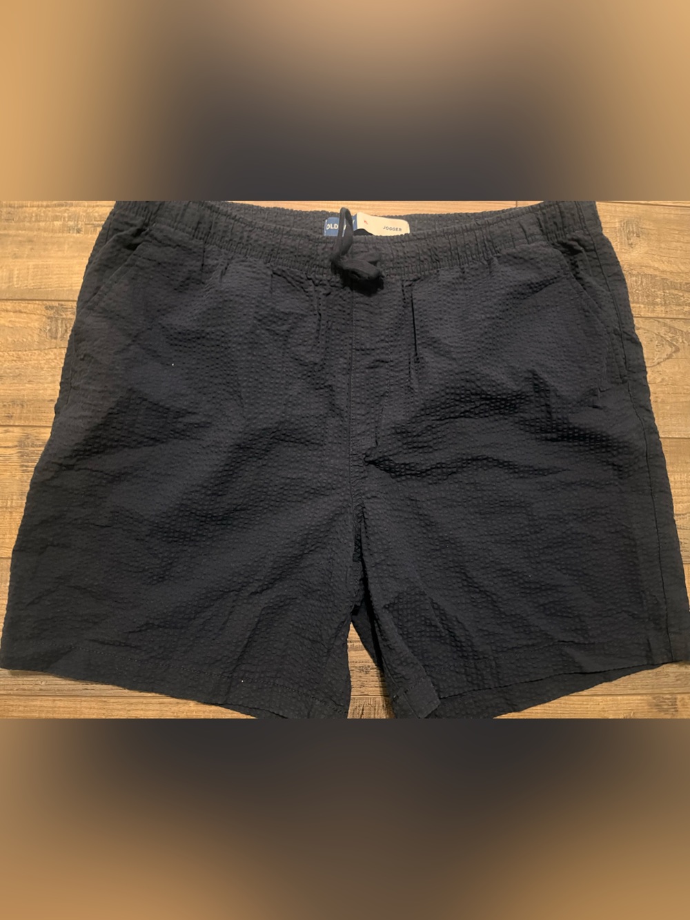 Old Navy Black Seersucker Athletic Shorts